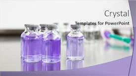  Presentation with pharmaceutical factory - Cool new PPT layouts with flasks-with-liquids backdrop and a white colored foreground
