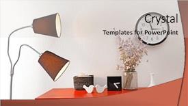  Presentation with room - Cool new PPT theme with decorative things - room interior with red wooden backdrop and a light gray colored foreground