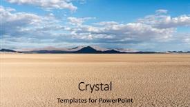  Presentation with flat earth - Theme enhanced with flat earth - dry desert lake shadows background and a coral colored foreground