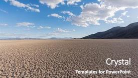  Presentation with las vegas - Beautiful presentation design featuring flat earth - dry desert lake backdrop and a gray colored foreground