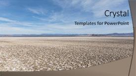  Presentation with soda - Audience pleasing slides consisting of flat earth - soda dry lake bed backdrop and a light blue colored foreground