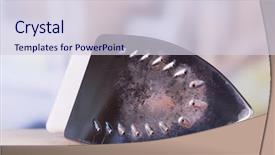  Presentation with burnt - Slide set consisting of flat iron with burnt mark background and a lemonade colored foreground