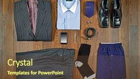  Presentation with grey black white - Audience pleasing slide set consisting of flat lay arrangement of mens backdrop and a tawny brown colored foreground