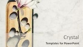  Presentation with beautiful spring flowers - Presentation design featuring flat-lay-composition-with-beautiful background and a sky blue colored foreground