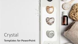  Presentation with natural cosmetic - Colorful presentation theme enhanced with flat-lay-composition-with-natural backdrop and a white colored foreground