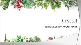  Presentation with holly - Beautiful PPT theme featuring flat-lay-composition-with-winter backdrop and a white colored foreground