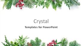  Presentation with holly - Colorful theme enhanced with flat-lay-composition-with-winter backdrop and a white colored foreground