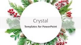  Presentation with holly - Slides enhanced with flat-lay-composition-with-winter background and a white colored foreground