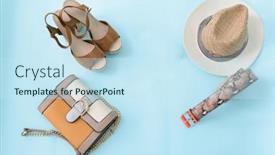  Presentation with fashion accessories - Colorful theme enhanced with flat-lay-fashion-and-accessories backdrop and a sky blue colored foreground