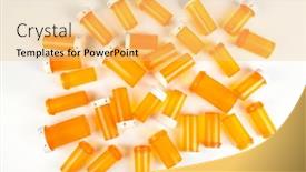  Presentation with prescription - Colorful presentation theme enhanced with flat-lay-group-of-empty backdrop and a yellow colored foreground