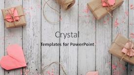  Presentation with romantic gift - Colorful presentation design enhanced with flat-lay-happy-valentine-s backdrop and a light gray colored foreground