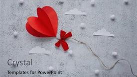  Presentation with romantic gift - Audience pleasing PPT theme consisting of flat-lay-happy-valentine-s backdrop and a light gray colored foreground
