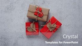  Presentation with romantic gift - Cool new slides with flat-lay-happy-valentine-s backdrop and a gray colored foreground