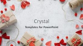  Presentation with romantic gift - Beautiful theme featuring flat-lay-happy-valentine-s backdrop and a white colored foreground