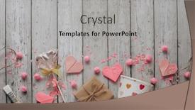  Presentation with romantic gift - Colorful slide deck enhanced with flat-lay-happy-valentine-s backdrop and a light gray colored foreground