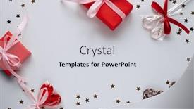  Presentation with romantic gift - Theme having flat-lay-happy-valentine-s background and a light gray colored foreground
