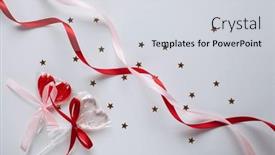  Presentation with greeting card - Theme enhanced with flat-lay-happy-valentine-s background and a light gray colored foreground