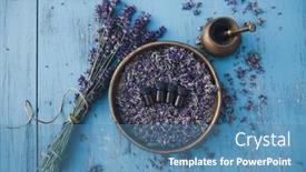  Presentation with aromatherapy massage - Slides consisting of flat-lay-of-a-mortar background and a teal colored foreground