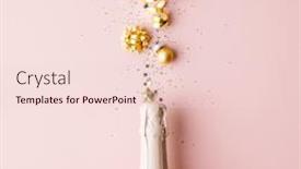  Presentation with celebration - Beautiful slide deck featuring flat-lay-of-celebration-champagne backdrop and a lemonade colored foreground