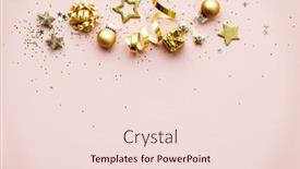  Presentation with golden christmas - Presentation theme consisting of flat-lay-of-celebration-golden background and a lemonade colored foreground