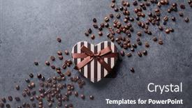  Presentation with coffee beans - Audience pleasing slides consisting of flat-lay-of-heart-shaped backdrop and a dark gray colored foreground