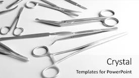  Presentation with medical instruments - Amazing slides having flat lay of medical instruments backdrop and a white colored foreground