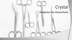  Presentation with medical instruments - Cool new presentation theme with flat lay of medical instruments backdrop and a white colored foreground