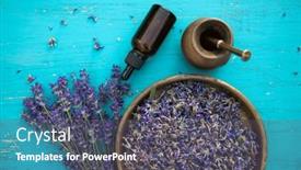  Presentation with aromatherapy massage - Presentation theme enhanced with flat-lay-of-oil-bowl background and a dark gray colored foreground