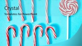  Presentation with lolly - PPT layouts consisting of lolly pop on blue background and a arctic colored foreground