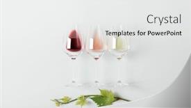  Presentation with vine wine - Presentation design consisting of flat-lay-of-red-rose background and a white colored foreground