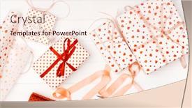  Presentation with gift ribbon - Slides enhanced with flat-lay-of-small-gifts background and a lemonade colored foreground