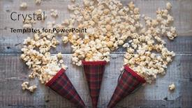  Presentation with processing - Presentation theme consisting of flat-lay-of-three-cones background and a coral colored foreground