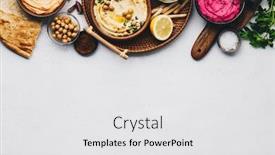  Presentation with vegetarian - Presentation design consisting of flat-lay-of-various-vegetarian background and a white colored foreground