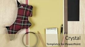  Presentation with education supplies - Beautiful theme featuring flat lay office tools and supplies education background with stationery on wood flat design of creative office workspace workplace top view of desk background backdrop and a coral colored foreground