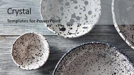  Presentation with middle eastern traditional dishes falafel - Amazing PPT theme having flat lay set of porcelain backdrop and a light gray colored foreground