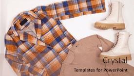  Presentation with fashion shoes - Presentation design enhanced with flat-lay-top-view-fashion background and a coral colored foreground