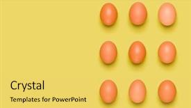  Presentation with copy space - Slides featuring flat lay top view food background and a yellow colored foreground