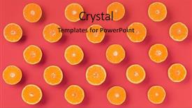  Presentation with living coral - Beautiful presentation theme featuring flat lay top view pop backdrop and a red colored foreground