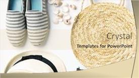  Presentation with top hat - Audience pleasing PPT theme consisting of flat-lay-traveler-accessories backdrop and a lemonade colored foreground