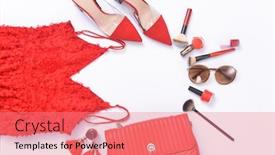  Presentation with fashion accessories - Theme featuring flat-lay-woman-fashion-red background and a coral colored foreground