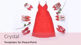  Presentation with fashion accessories - Slide deck consisting of flat-lay-woman-fashion-red background and a coral colored foreground