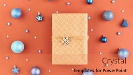  Presentation with stars blue silver - Presentation design consisting of flat-layout-of-box background and a coral colored foreground