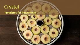  Presentation with flat - Beautiful presentation theme featuring flat-layout-of-circle-plastic backdrop and a tawny brown colored foreground