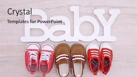  Presentation with baby shoes - Cool new presentation theme with flat line - different baby shoes and word backdrop and a lemonade colored foreground