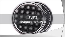  Presentation with battery cell - Slide deck with flat-lithium-round-button-cell background and a dark gray colored foreground