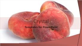  Presentation with flat - PPT layouts enhanced with flat nectarine isolated on white background and a red colored foreground