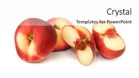  Presentation with flat - Amazing theme having flat peaches with cross sections backdrop and a  colored foreground