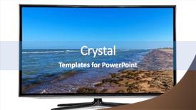  Presentation with silver fern black white flag - Colorful theme enhanced with flat television on the white backdrop and a teal colored foreground