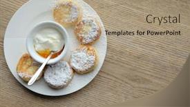  Presentation with sugar free - Presentation design consisting of flat-view-of-fat-free background and a coral colored foreground