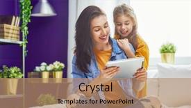  Presentation with loving mom - Audience pleasing PPT layouts consisting of flatbed - happy loving family young mother backdrop and a coral colored foreground